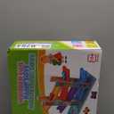 Montessori Toys for Toddlers, Children Race Track Toy with 4 Cars and 1 Wooden Parking Lot, Stable Base, Car Ramp Toy for 1 2 3 Year Old Boy Girl Gifts