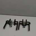 2 Pack Black Door Handles Interior, Privacy Door Lever for Bath & Bedroom, Push Button Door Handle with Lock