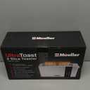 Mueller UltraToast Full Stainless Steel Toaster 2 Slice, Long Extra-Wide Slots with Removable Tray, Cancel/Defrost/Reheat Functions, 6 Browning Levels with LED Display, Housewarming Gifts New Home