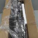 Corner Shower Caddy Tension Pole: Adjustable Rustproof 4-Tier Inside Bathroom Organizer - 47-121 inch Quick Installation Bathtub Shelves for Shampoo Storage - Rod Floor Standing Bath Rack - Black