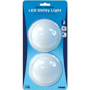 Prime Wire & Cable NLPLES2P Push Night Light with LED Lamp, 2-Pack, White
