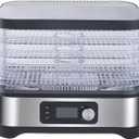 Dehydrator for Jerky Food Dryer 5 Trays 30-75C Wide Temperature Range 360-degree Air Circulation System for Jerky Dog Treats Herbs Meat Fruit