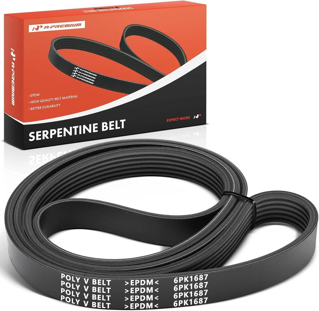 A-Premium 66.38 In Engine Serpentine Drive Belt Compatible with Jeep Grand Cherokee 2016-2022, Grand Cherokee L 2021-2022, Grand Cherokee WK 2022 & Dodge Durango 2016-2024, 3.6L