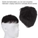 Toupee for Men, Thin Black Straight Short Mens Hair Pieces Fine Realistic Soft Mens Wigs, Easy and Comfortable to Use, for Men, Hair Replacement,Parties, Halloween, Cosplay, Gifts, Daily Life