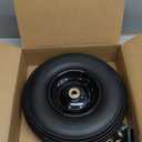 13" Wheelbarrow Tire, 4.00-6 Flat-free Solid Tire and Wheel, with 5/8" or 3/4" Bearings, 1.75" Centered Hub for Wheelbarrow/Wagon/Trolley/Garden Scooter Cart (13x4.00-6 Flat Free)