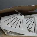 2-Tier Corner Shower Stool with Hooks & Soap Dish, HDPE Shower Bench for Shaving Legs, Wood-Like Shower Stool for Inside Shower with Non-Slip Foot Pads, Waterproof Shower Foot Rest (White)