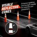 RoadHero 5 Pack 36 Inch Large Traffic Cones with Heavy Black Base, Orange Safety Cone with Reflective Collar for Parking Lot, Construction Work, Road Safety