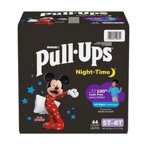 PullUps Boys' NightTime Potty Training Pants, Size 5T6T Overnight Training Underwear (4660 lbs), 44 Ct