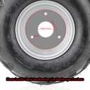 16x8-7 Go Kart Wheels, 16x8-7 Go Kart Tires with Wheels for Go Kart ATV UTV Quad 110cc 3 Bolts Set of 2 (Silver)