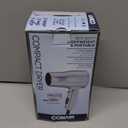 Conair Compact Hair Dryer with Folding Handle, 1875W Travel Blow Dryer with Diffuser and Concentrator Attachments, 2 Heat & 2 Speed Settings, Dual Voltage, Grey