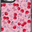 Cherry Phone Case for iPhone 15 Pro - Slim Shockproof Hard Shell, 5ft Drop Protection, Cute Aesthetic Fruits Pattern, Gift for Teens and Women