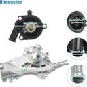 X AUTOHAUX 1 Set Aluminum Engine Water Pump Coolant Thermostat Housing Kit W/Gasket No.55486342/25200455 for Chevrolet Cruze Sonic Cruze Limited Trax for Buick Encore Water Pump Assembly