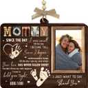 3 x Tiny Detalles Mothers Day Gifts for Mom from Daughter Son, Wooden Picture Frame Ornament, Grandma Gift, Birthday Gifts for Mom, Personalized Photo Keepsake, Hanging Car Decor