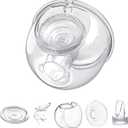 Wearable Breast Pump Milk Collector Cup Accessories,Compatible with TSRETE S12/S9,Kmaier S12 Wearable Breast Pump,Include Duckbill Valve,Silicone Diaphragm,24mm Flange,Milk Collector,Linker