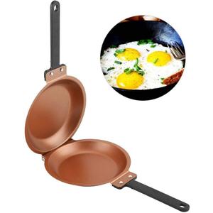 ZJchao Double Side Flip Folding Frying Pan (Golden)