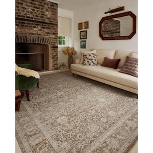 Loloi Chris Loves Julia Ida Collection IDA-03 Bark/Multi 2'-7" x 8'-0", .19" Pile Height, Runner Rug