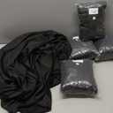 6-Pack 24"x43" Black Round Cocktail Table Skirts | Stretch Spandex Fitted Tablecloths | Stain-Resistant, Wrinkle-Resistant, and Machine Washable for Bars, Weddings, Parties, and Banquets