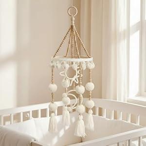 Wenqik Crib Mobile for Nursery Green Leaf Dragon Mobile Crib Forest Green Forest Shower Gift for and (Bohemia)