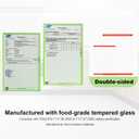 Glass Cutting Board for Kitchen,Dishwasher-Safe Cutting Board,Double-Sided & Heat-Resistant, Easy-Grip Serving Tray(Red 12x16" & 12x8" 2 Pcs)