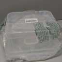Sandmovie 8 Quart Clear Plastic Storage Boxes with Lids and Handles, 2 Packs