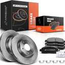 A-Premium 11.65 inch(295.91 mm) Front Vented Disc Brake Rotors + Ceramic Pads Kit Compatible with Select Nissan Models - Altima 2014 2015 2016 2017 2018 2019, 6-PC Set
