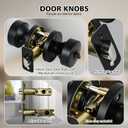 Cielsa Dawn Matte Black Door Knob and Deadbolt Set,Single Cylinder Deadbolt Lock and Door Knob with Lock, Keyed Alike Door Locks for Front Door