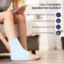 Ankle Ice Pack Wrap Reusable Gel Cold Compression Sleeve for Swelling, Sprained Ankle, Achilles Tendonitis & Plantar Fasciitis Relief（Blue，Small/Medium）
