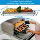 2 x 2PCS Air Fryer Oven Basket, Replacement Stainless Steel Baking Trays for Ninja Foodi DT201 DT251 10-in-1 Smart XL Air Fryer Oven, Mesh Dehydrating Basket Accessories