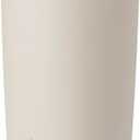 Owala SmoothSip Slider Insulated Stainless Steel Coffee Tumbler, Reusable Iced Coffee Cup, Hot Coffee Travel Mug, BPA Free 20 oz, Pink/Tan (Daybreak)