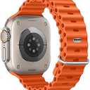 Ocean Sport Bands Compatible with Apple Watch Ultra 2/Ultra Band 49mm 46mm 45mm 44mm 42mm for Men Women, Metal Connector with Breathable Silicone Waterproof Strap for iWatch Series 10 9 8 7 SE 6 5 4 3