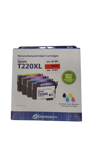 4 Pack New 220XL T220XL Ink for Epson WorkForce Black Color 220 T 220 XL Set