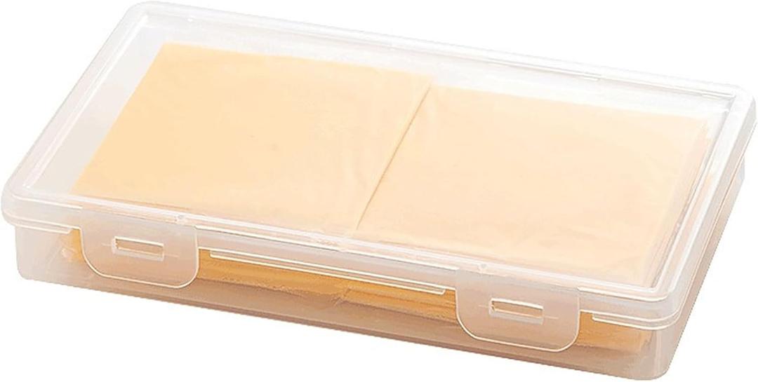 Cow Cheese Slice Holder Storage Container For Refrigerator Sliced Shredded Keeper Containers For Fridge (clear1)