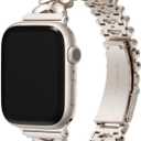 Kolgios 38/40/41mm 42/44/45/46mm Cool Women Chain Smartwatch Bands Compatible for Apple Watch Bands Series 10/9/8/7/6/SE/5/4 Stylish Replacement Watch Strap for Iwatch 10/9/8 Bracelet Gift To Her (Bowtie Starlight)