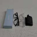 Blue Light Blocking Glasses - Fashion Square Eyeglasses, Anti UV Ray Computer Gaming Glasses Blue Blockers for Women/Men (*Black & Transparent)