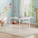 IDEALHOUSE 3 Piece Boys Girls Folding Table and Chairs Set, Activity Table and Chairs Set for Dining Room, Daycare, Classrooms