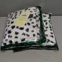 2 x Cosrea Women Halloween Costume Black and White Spotted Dog Shawl Faux Stole for Adult (White)