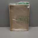 ATZYmolin 17" x 12" Wood Serving Tray with Gold Polished Metal Handles, Home Decorative Wooden Rectangle Ottoman Leather Decor Platter Bathroom Vanity Tray for All Occasions Khaki