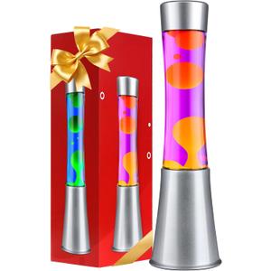 Liquid Motion Lamp - 14.5" Sunset Motion Light - Yellow Wax and Purple Liquid, Relaxing Liquid Light, Nightlight, Home Decor Living Room Office Bedroom Lamp for Adults Teens Kids (Purple)