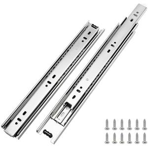 LONTAN Full Extension Ball Bearing Drawer Slides 8 10 12 14 16 18 20 22 24 Inch Heavy Duty Side Mount File Cabinet Rails Dresser Runner Kitchen Cabinet Drawer Glides 100 LB Capacity (12 inch,5 Pairs)