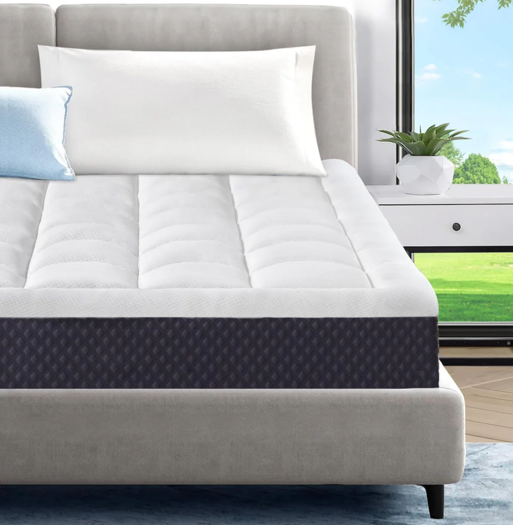 ELEMUSE Adults 5 Inches Cooling Gel Memory Foam Full Medium Firm Pillowtop