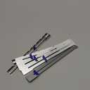 Frienda Sliding Gauge Sewing Measuring Tool Stainless Steel Quilting Ruler for Knitting Crafting Sewing Beginner Hemming Measuring (6 Pieces)