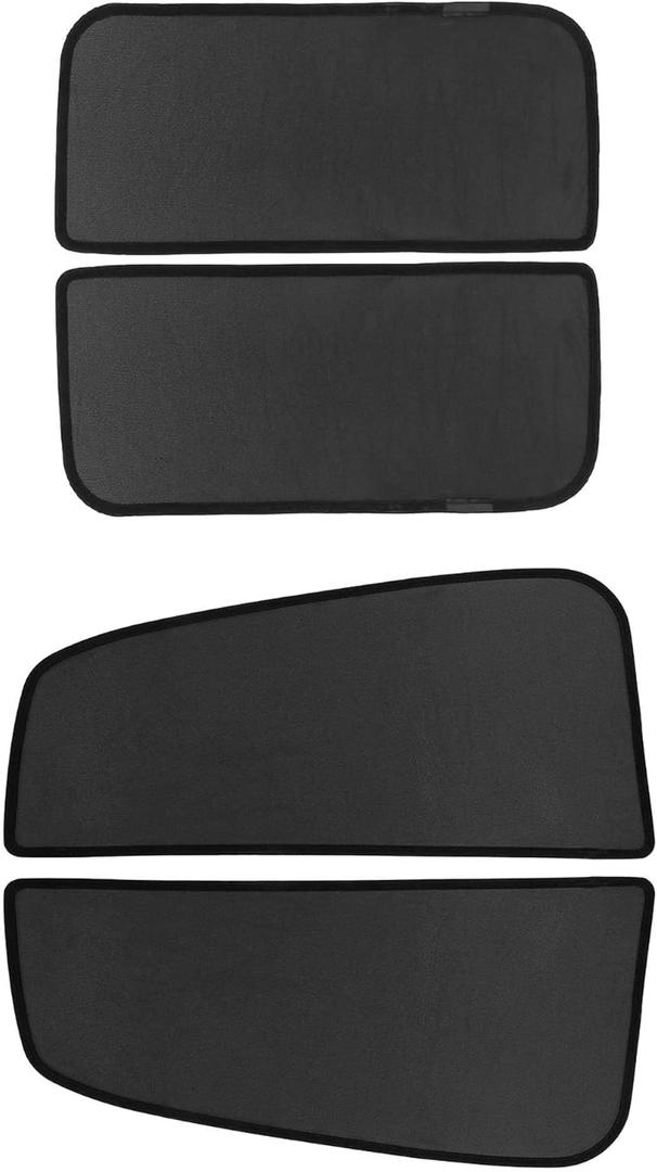 Car Window Sun Shades Covers - 4 Pcs Tesla Model x Side Sunshades Blackout Auto Camping Curtains Accessories for Sleeping Family and Women Men Kids Baby