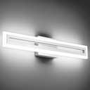 SOLFART 24 Inch LED Bathroom Light Fixtures Brushed Nickel Vanity Lights Bathroom Lighting Fixtures Over Mirror 6000K