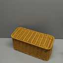 Handmade Cable management box,Rattan Cord Organizer Box,Power Cord Box Hider,Under Desk Cable Management for TV Wires Computer Router USB Hub