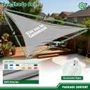 Sun Shade Sail Triangle 6'x6'x6' Shade Canopy UV Resistant Outdoor Patio Cover for Pergola Backyard Deck Garden Porch Shades, Grey