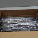 Aetyord Hanging Towel Racks for Bathroom No Drill - 6-Tier Over The Door Bath Towel Storage Organizer for Small Bathrooms - Tiered Back of Door Towel Holder Hanger for Rolled Towels RV Camper Black