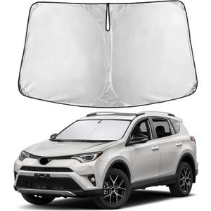 EcoNour Windshield Sunshade Compatible for Toyota RAV4 2013-2016 2017 2018, LE, XLE, Premium, XSE, Limited, SE, TRD Off-Road, Sun Visor for Front Window Sun Shade Cover, Car Accessories