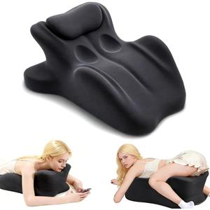 Couples Pillow, Sweet Spot Pillow, 27°Angle Perfect Position Wedge Pillow | Ergonomic Memory Foam Wedge Pillow, Multi-Functional Comfort Back and Prone Support Cushion for Bedroom Home（Black）, X-Large