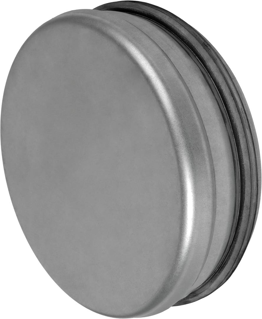6 Inch Galvanized Steel Dryer Vent Cap with Rubber Gasket – Airtight Metal Duct End Cap Plug, Leak-Proof Indoor & Outdoor Dryer Vent Cover for Exhaust or HVAC Systems – Made in EU