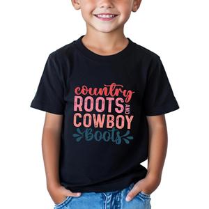 Cowboy Shirt Toddler Boy Kids Little Cowgirl ERA Western Baby Boys Clothes Letter Short Sleeve T-Shirts Cotton Tops Tee 2T-8Y